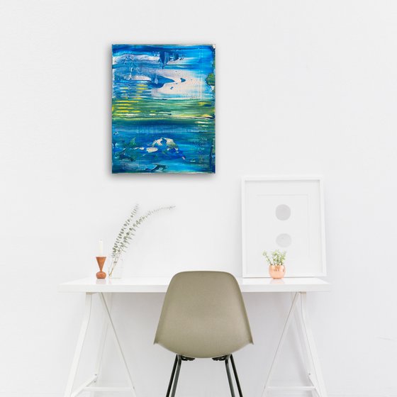 "Beauty Marks" - Original PMS Abstract Acrylic Painting On Canvas - 16" x 20"