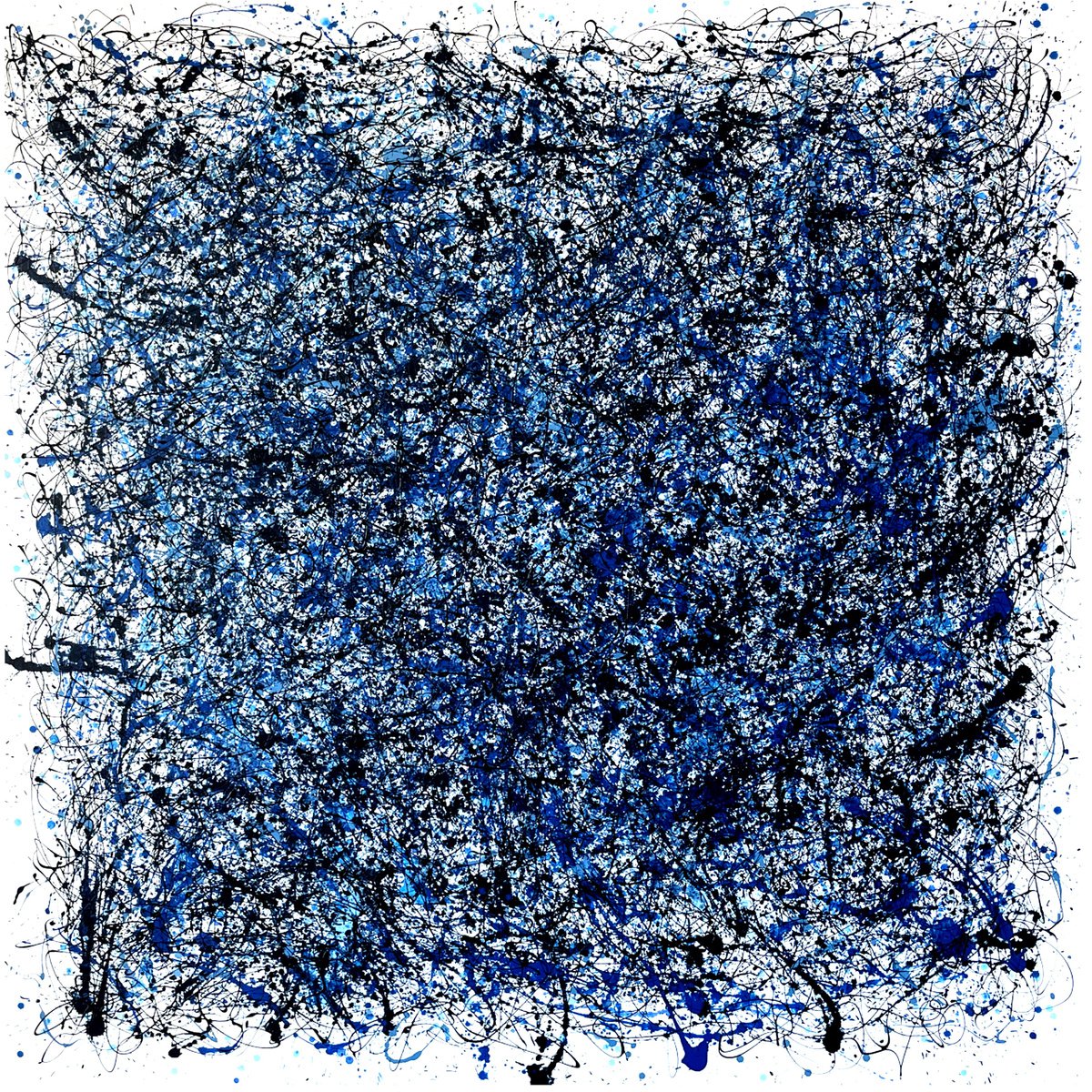 Abstract Acrylic Painting By Juan Jose Garay, 79 X 79", Paradise Of Love, Original Artwork