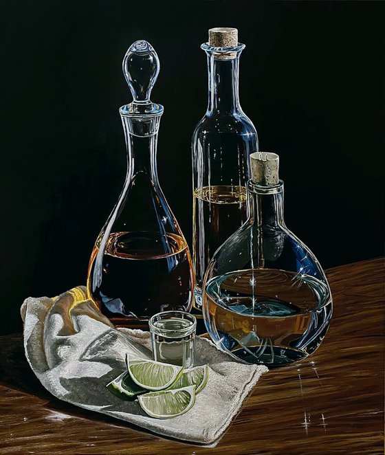 Still life with bottles