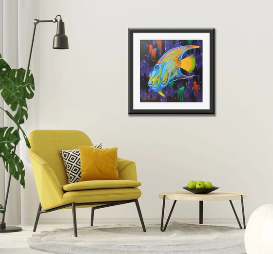 Fish on Abstract Background I