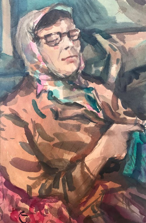 Grandmother's portrait by Oleg and Alexander Litvinov