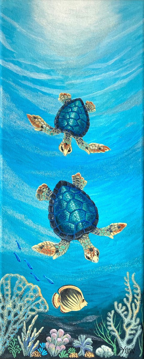 Turtles by Yvonne B Webb