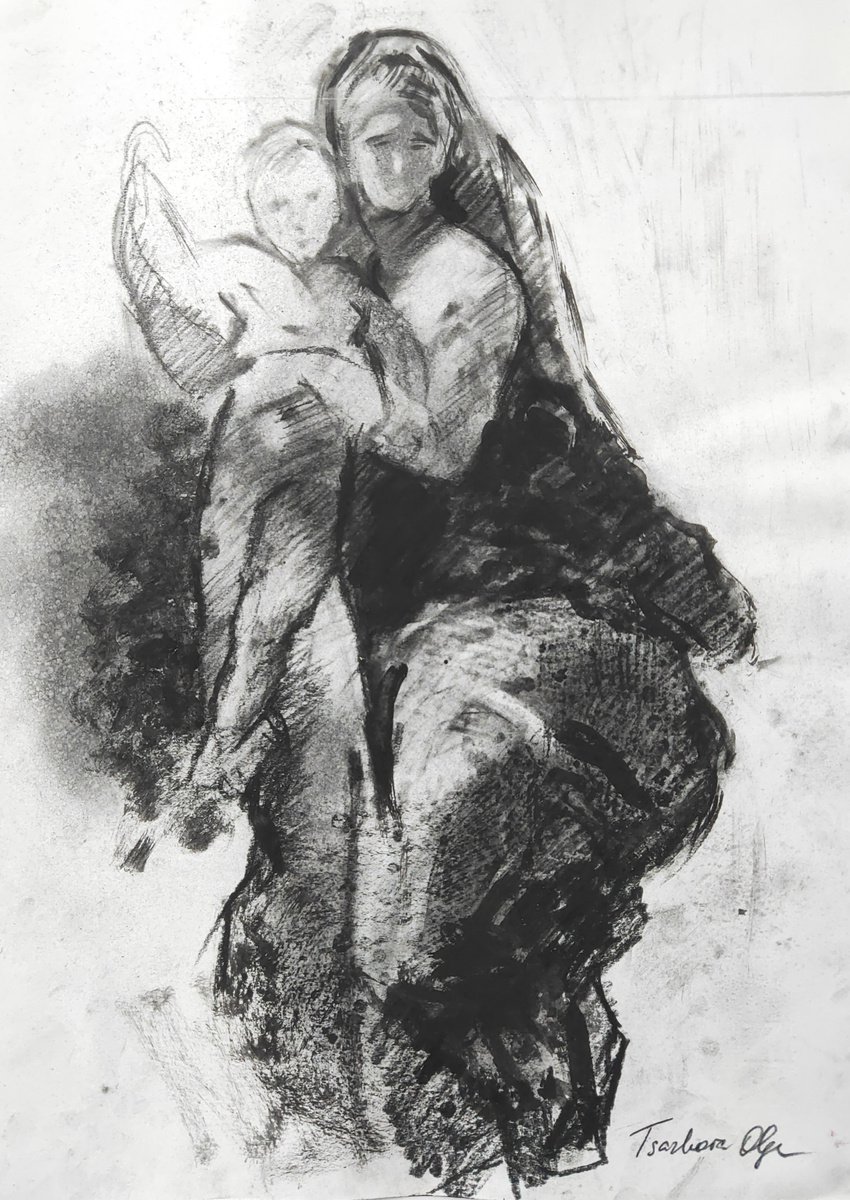 The Madonna with child by Olga Tsarkova by Olga Tsarkova