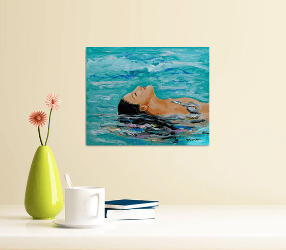 Girl swimming