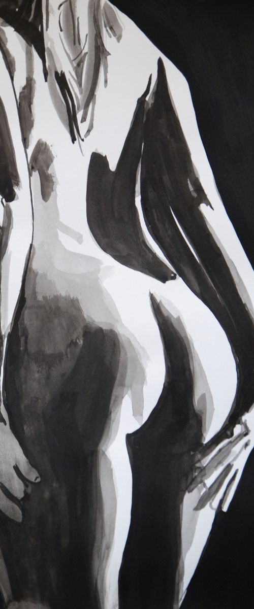 Nude #003 ID / 42 X  29.7 cm by Alexandra Djokic