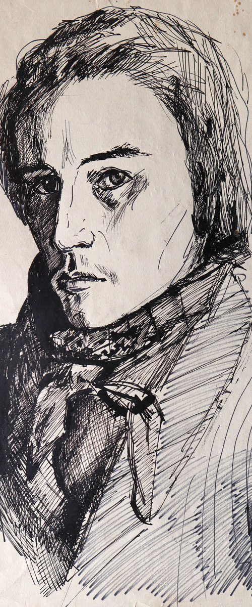 Self-Portrait 1973 by Rakhmet Redzhepov
