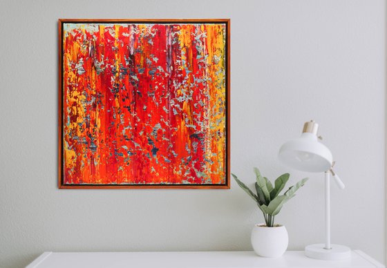 50x50 cm | 19,5x19,5″ Framed Abstract Painting Original oil painting Canvas art