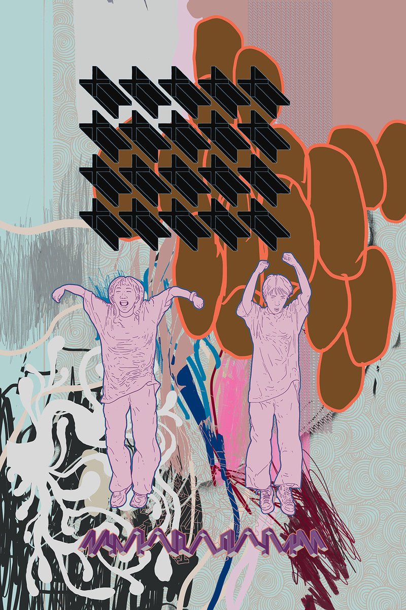 Abstract Portrait Giclee Print By Alasdair Willis, 16 X 23, Me You And Kikaku, Original Artwork