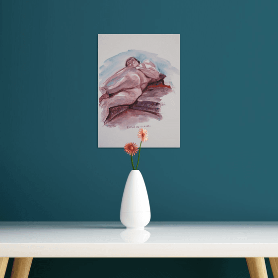 reclining male nude