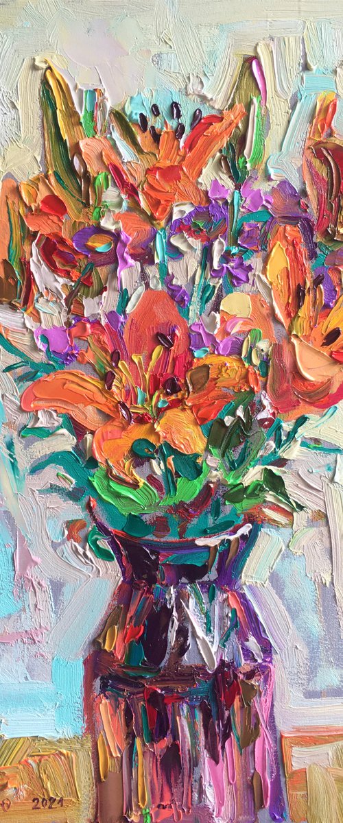 Orange Lilies by Ole Karako