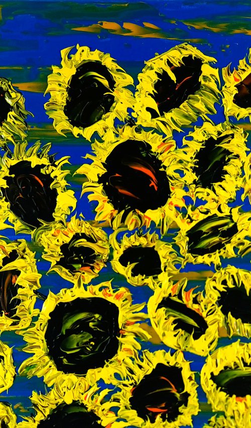Blooming sunflowers 6 by Daniel Urbaník
