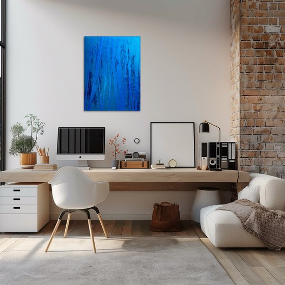 Hand-painted Blue Flow