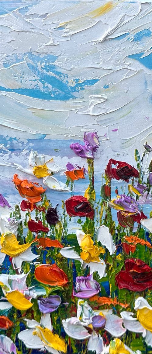 Impasto Daisies by Oksana Fedorova