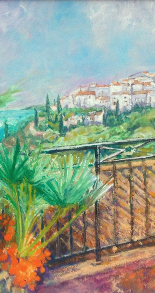 Hill top Village South of France by Patricia Clements