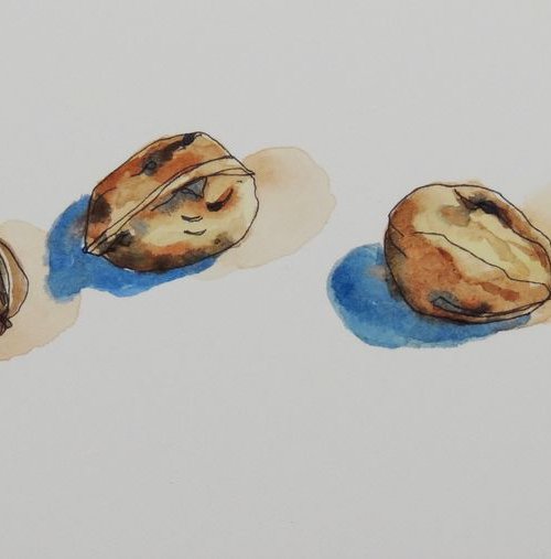 Three walnuts by Krystyna Szczepanowski