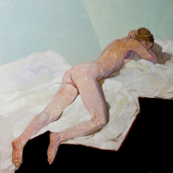 nude woman on green