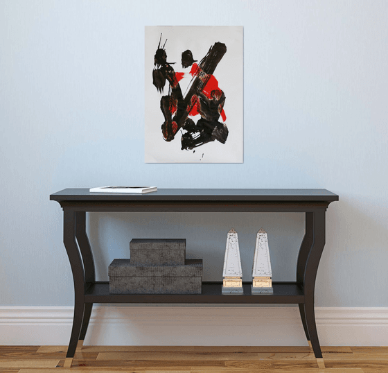 Black & Red IV /  ORIGINAL PAINTING