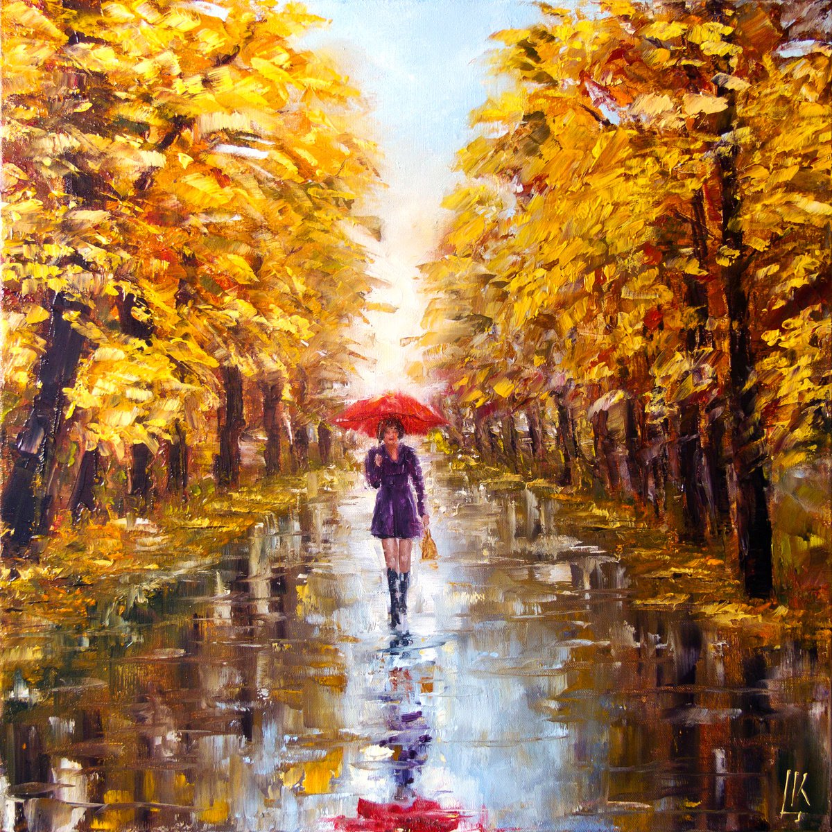 Autumn rain by Ludmila Kovalenko