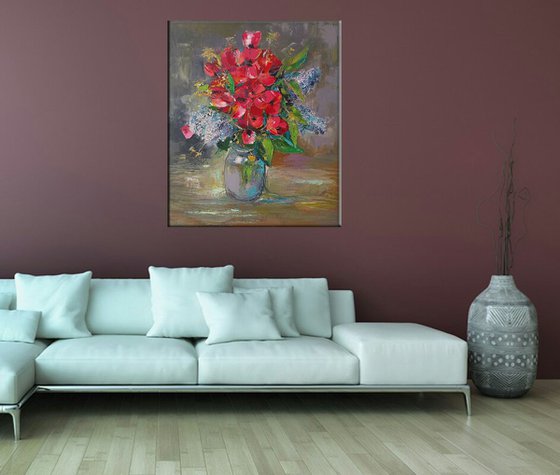 Flowers(50x60cm, oil painting, ready to hang)
