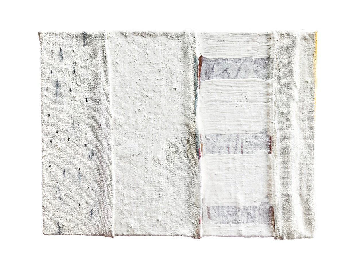 Abstract Painting By Michael Thummrich, 10 X 7", O. T.-Werkserie Weii?-I, Original Artwork