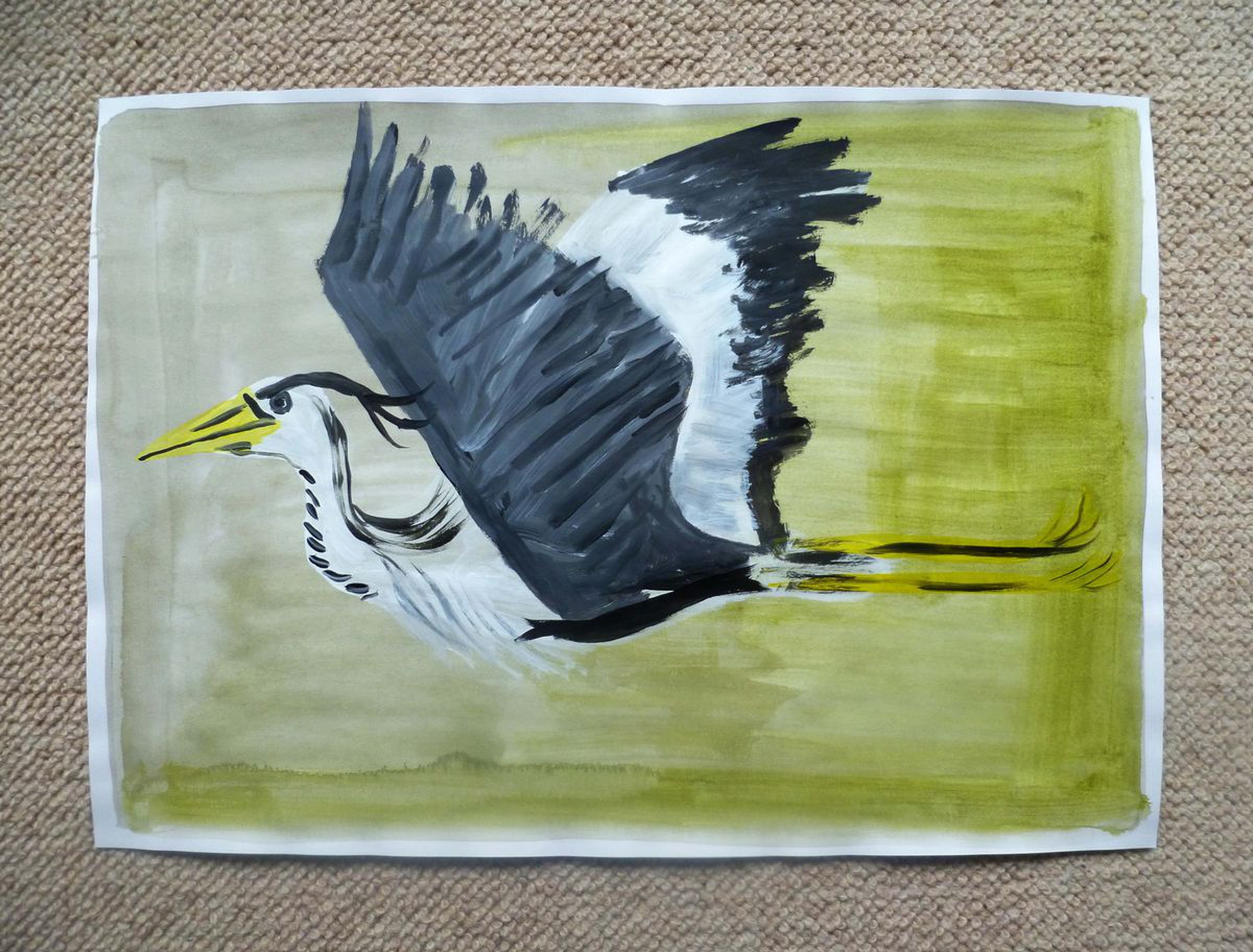 Heron Painting No 6 Mel Sheppard Original Si Artfinder