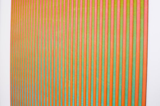 Large Scale striped Colour Gradient Landscape original artwork