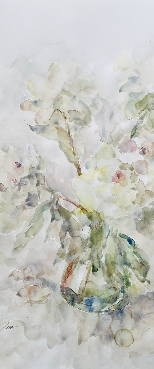 Peonies 50x65 cm 2025 by Elena Klyan