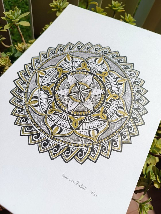 Black and Gold Mandala