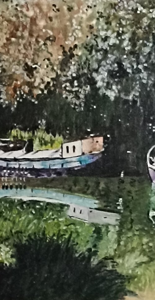 Boats on canal by Isabelle Lucas