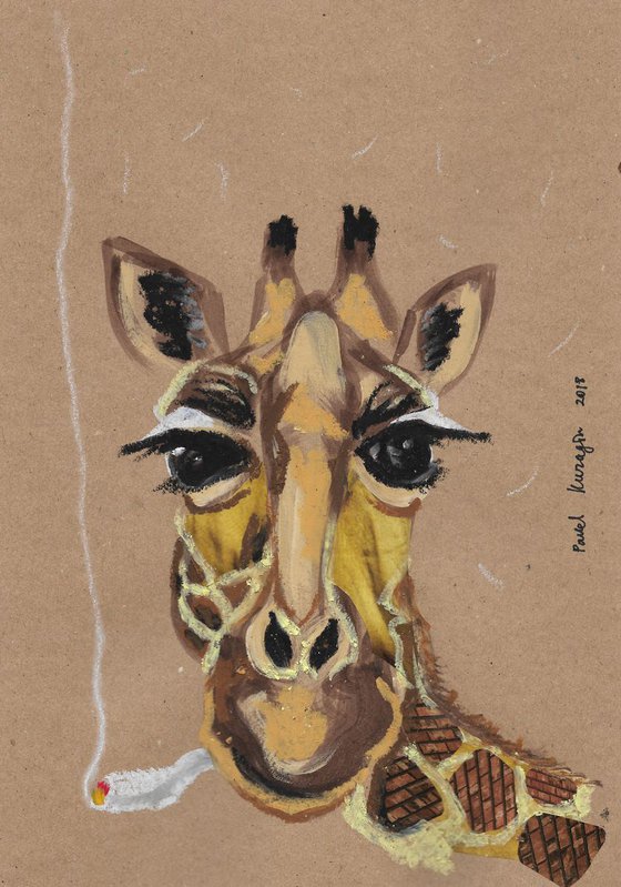 Smoking giraffe #2