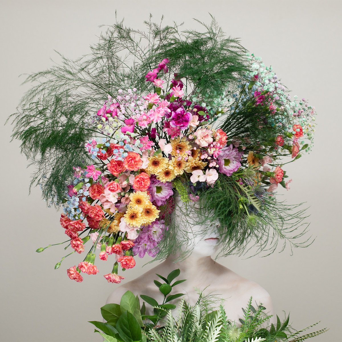 Surrealistic Portrait Photograph By Ziesook You, 20 X 20", Scent Of Austin 03092024, Original Artwork