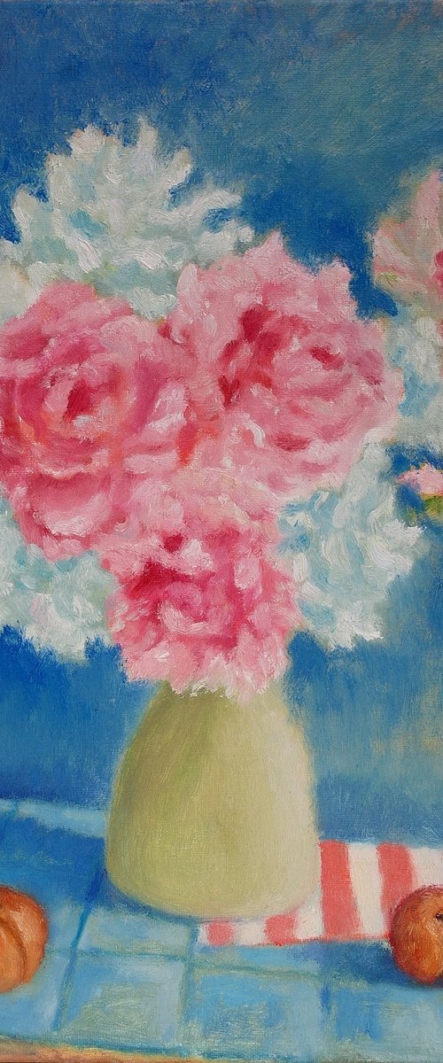 Peonies in a Vase by Juri Semjonov