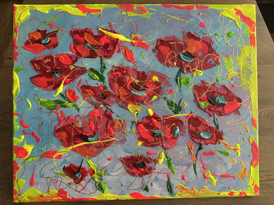 Abstract Red flowers