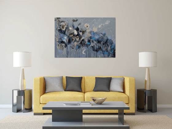 "Flower melody-2" VERY LARGE Abstract Painting