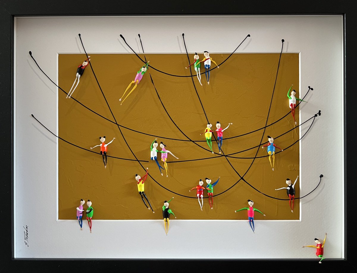 Abstract Portrait Acrylic Painting By Eka Peradze, 17 X 13, Freedom People Eka Peradze, Original Artwork