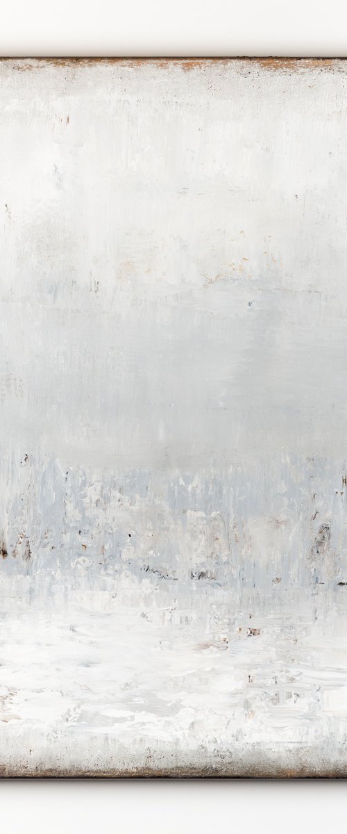 White abstract painting KI795 by Radek Smach