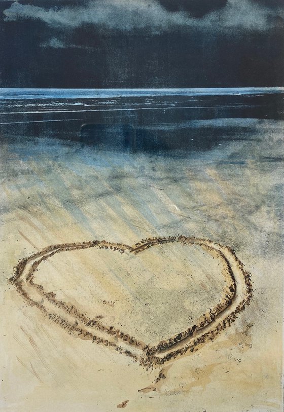 I Left My Heart In The Sand II (Bamburgh Beach) FRAMED