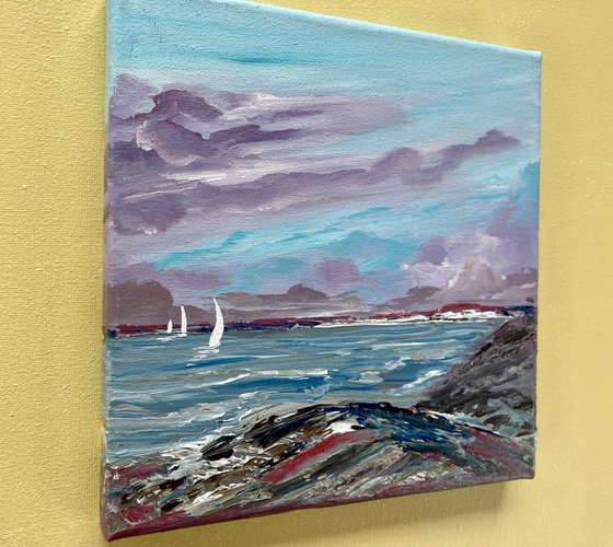 Textured Seascape on a Small Canvas