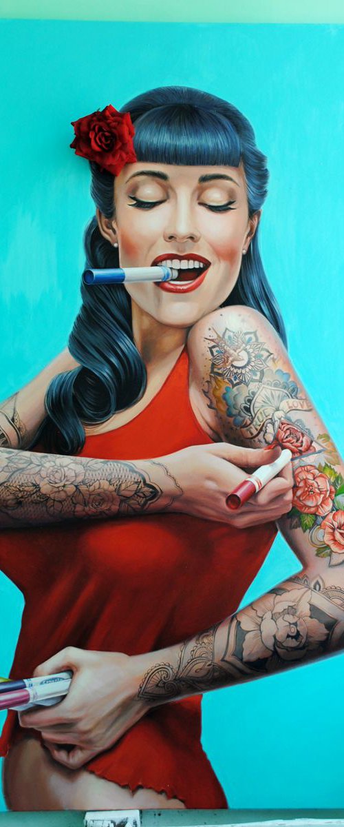 Tattoo girl by Lesja Rygorczuk