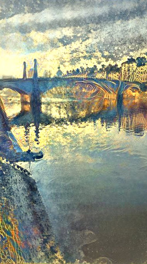 La Saône au pont Saint-Vincent by Danielle ARNAL