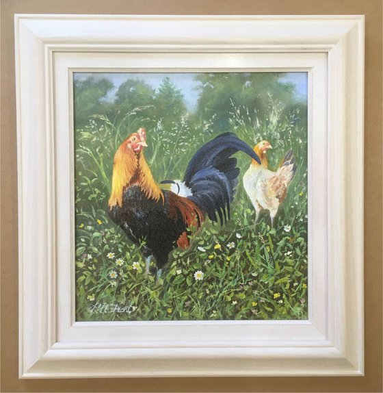 Bantam Cock and Hen