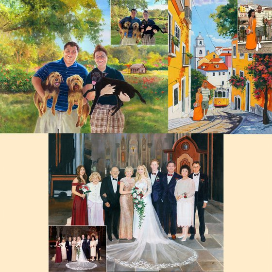 Custom oil portrait from photo