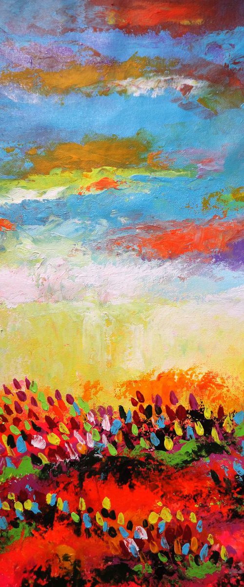 Abstract Landscape !! Spring Garden !! Sunset time !! by Amita Dand