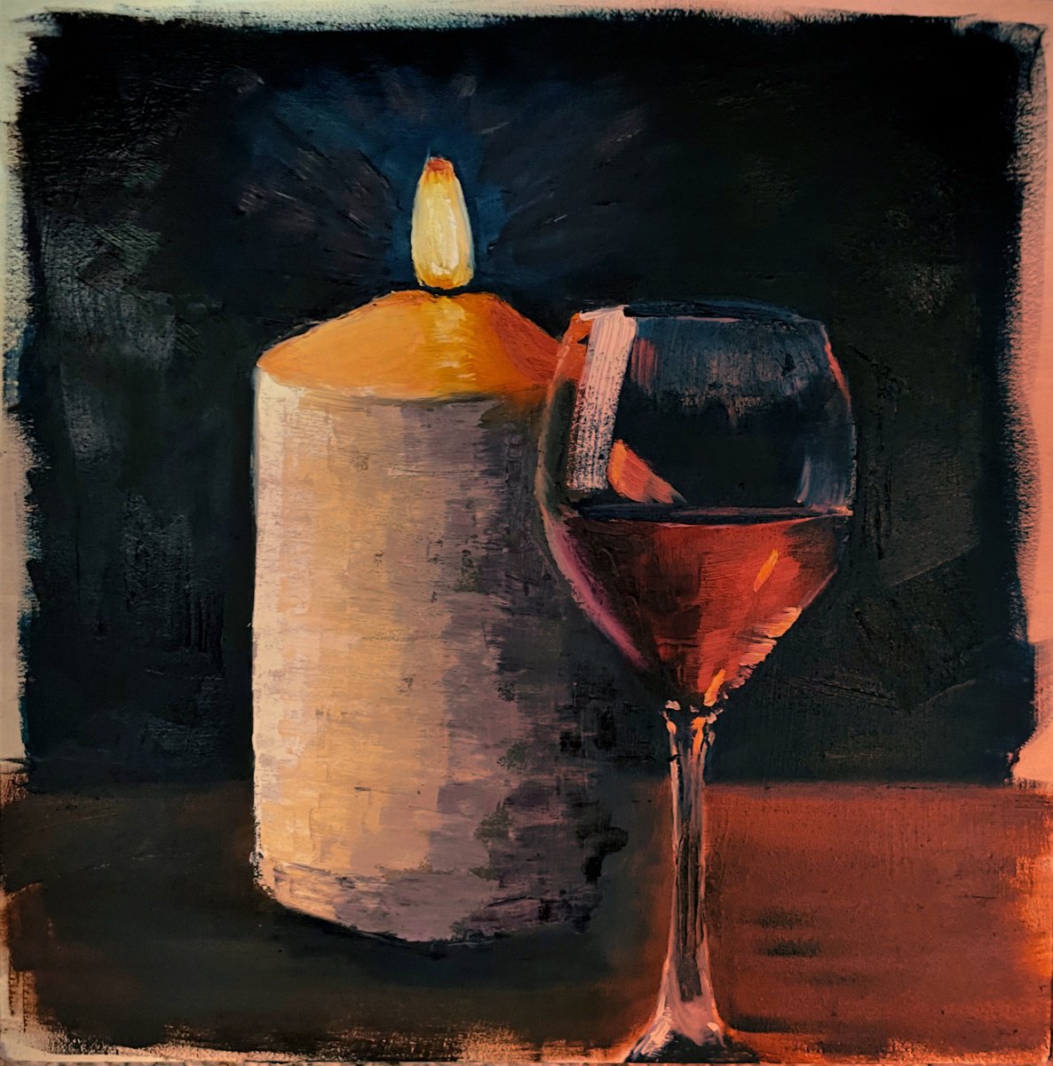 Candle and Wine by Marion Derrett