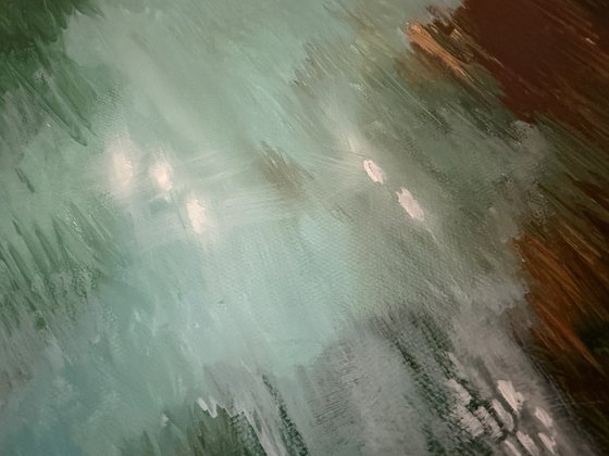Sea pulse Green Coastal Abstract