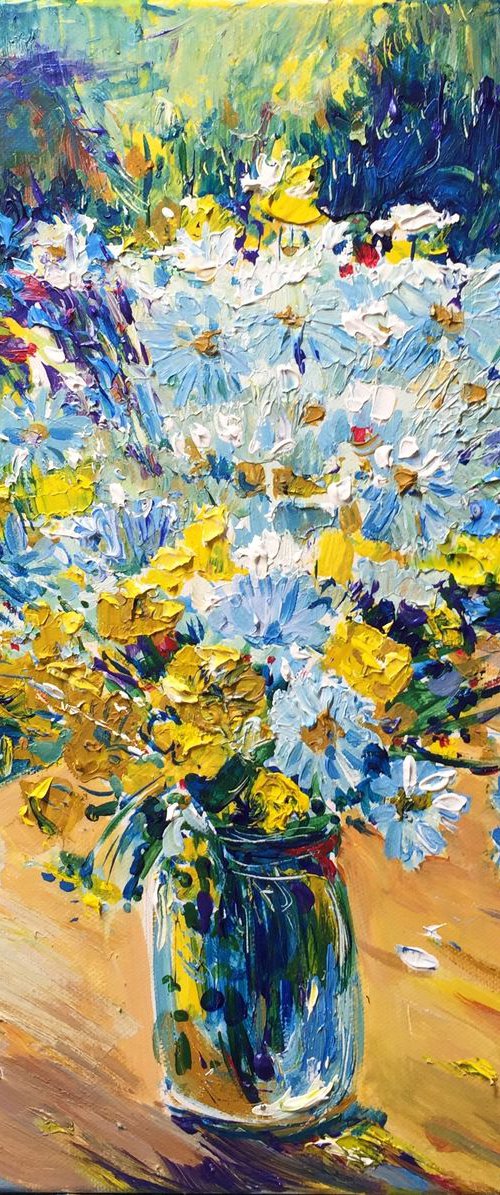 flowers impression painting by Altin Furxhi