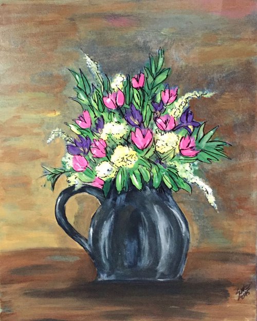 Bouquet of pinks and purples by Carolyn Shoemaker (Soma)
