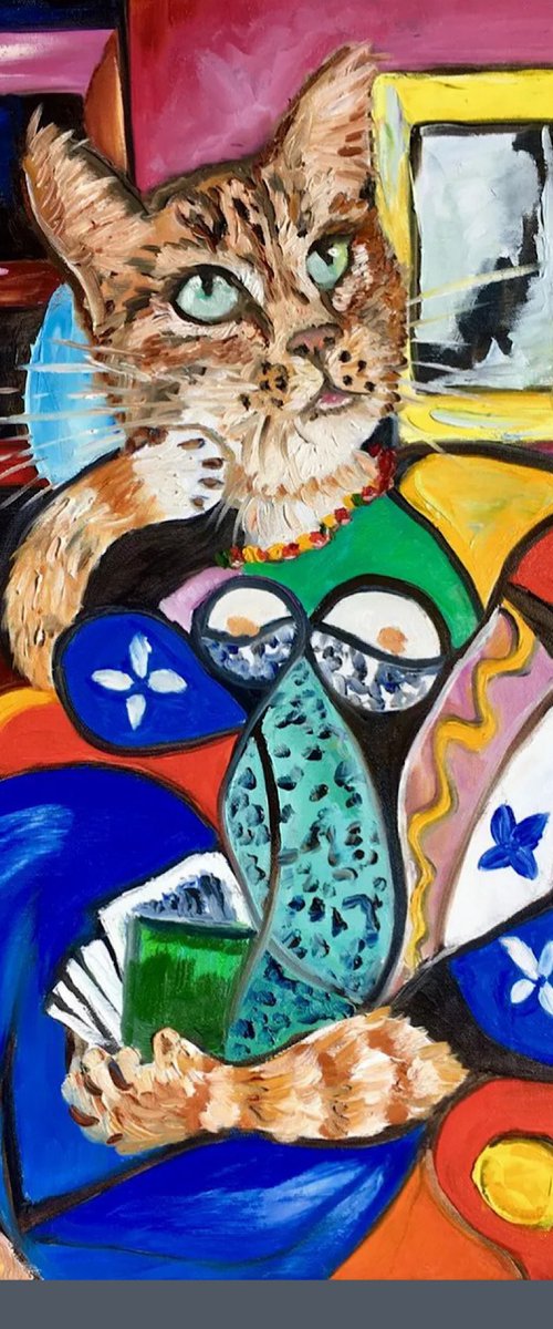 Dreaming Cat Picasso by Olga Koval