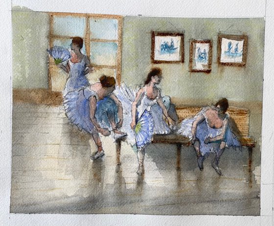 4 dancers resting….