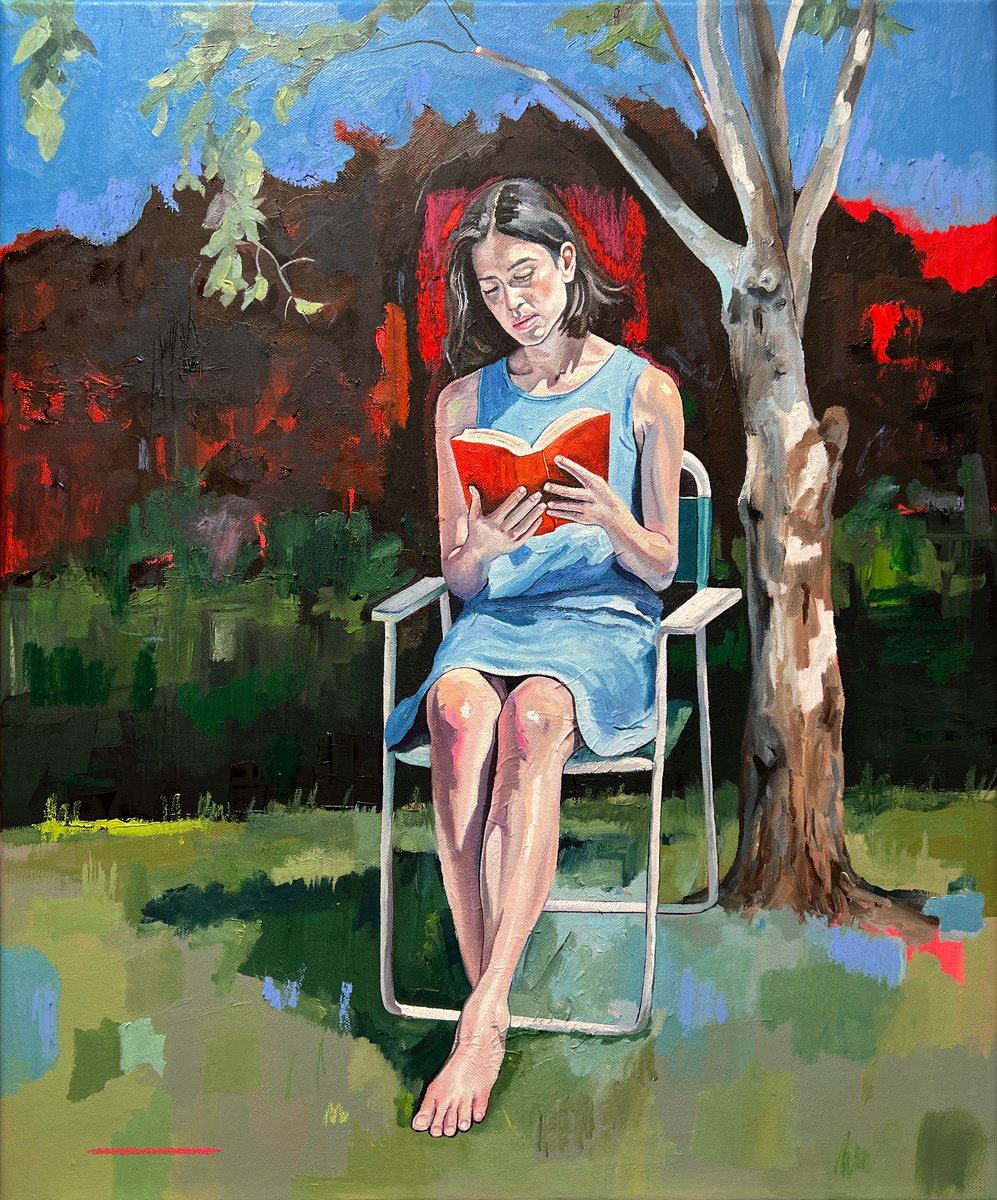 Impressionistic Portrait Oil Painting By Jonathan Mcafee, 20 X 24, Hesychia, Original Artwork